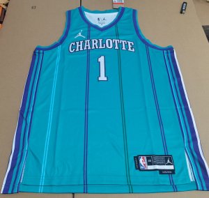 1 Ball Charlotte Hornets 2023-24 Retro Maillot Vert